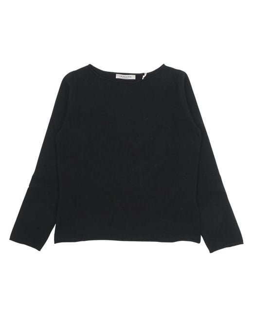 La Fileria Black Round-Neck Knitwear