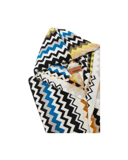 Missoni Nachtkleding ,Veelkleurig ,Zwarte Zelfbindend Accessoire Met Zakken in het Blue