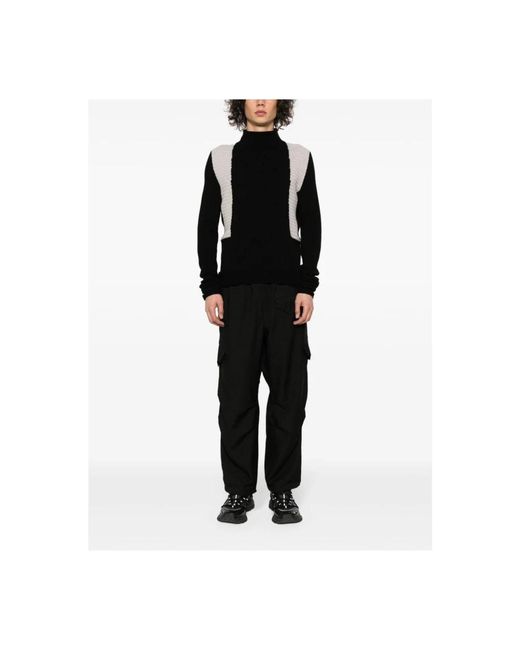 Y-3 Black Straight Trousers for men