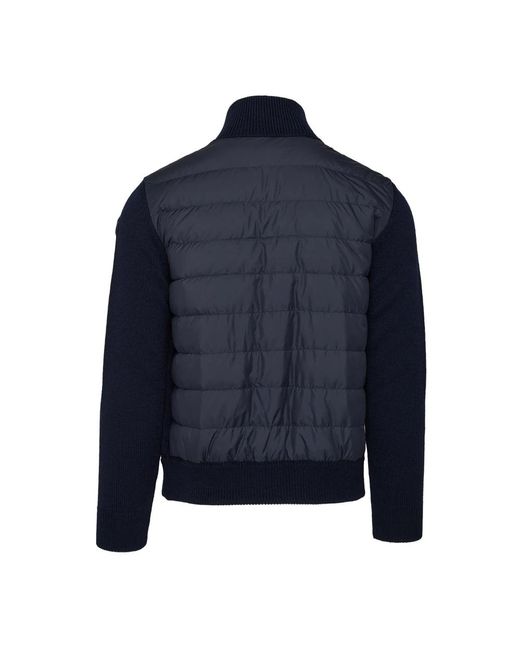 Moncler Marineblauwe Gewatteerde Wollen Vest in het Blue voor heren