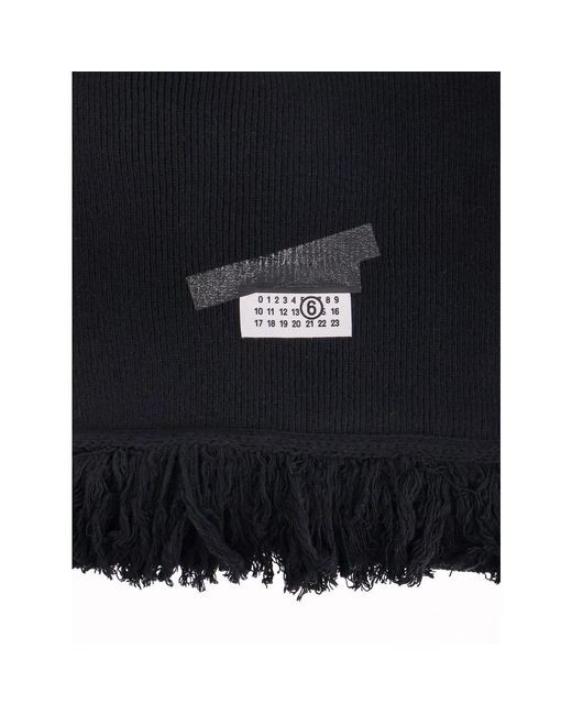 MM6 by Maison Margiela Black Winter Scarves for men