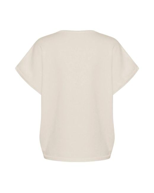 Saint Tropez Round-Neck Knitwear in het White