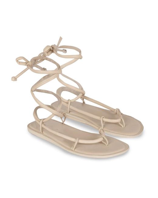 Cortana Metallic Flat Sandals