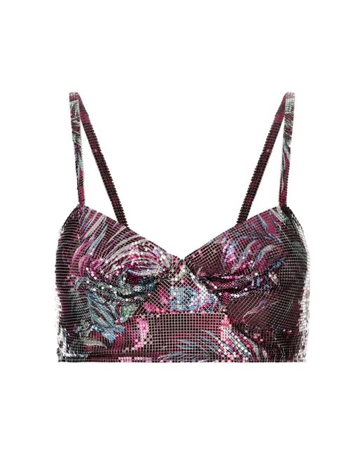 Rabanne Purple Sleeveless Tops