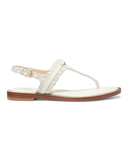 Michael Kors White Flat Sandals