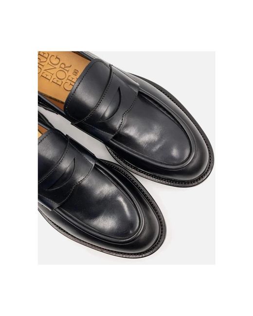 Green George Black Loafers for men