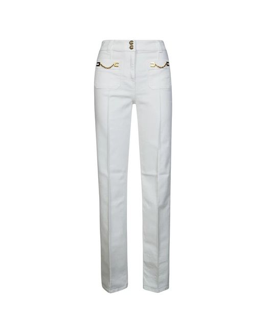 Elisabetta Franchi Gray Slim-Fit Trousers