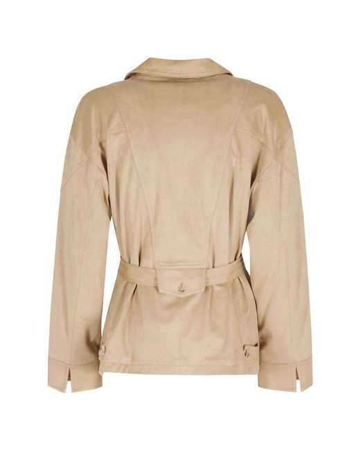 Urbancode Natural Belted Patch-Pockets Jacket