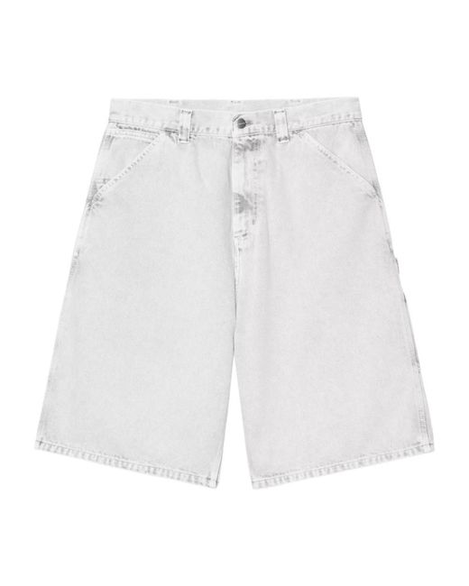 Carhartt White Denim Shorts for men