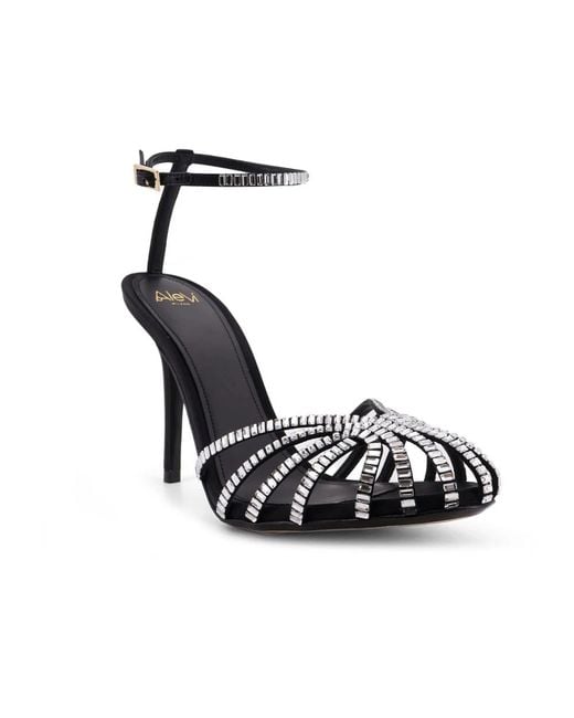 ALEVI Black High Heel Sandals
