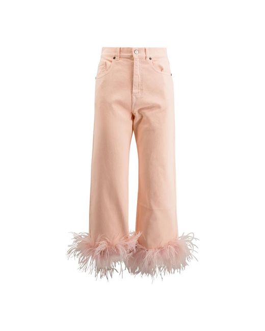 P.A.R.O.S.H. Pink Wide Jeans
