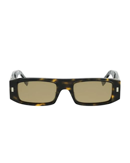Fendi Green Ff Squared Sonnenbrille