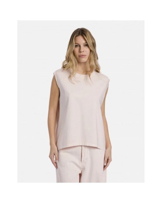 Dondup Pink Sleeveless Tops