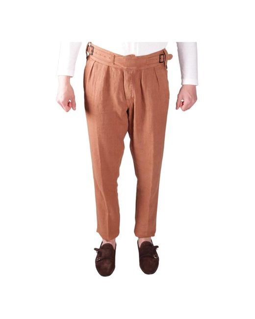 GAUDI Orange Tapered Trousers for men