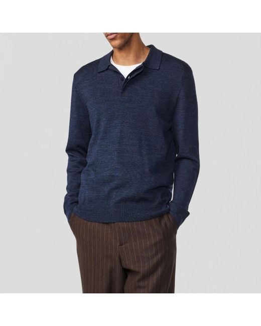 NN07 Blue V-Neck Knitwear for men