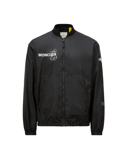 Moncler Jassen ,Zwart ,Zwarte Genius Jassen Met Ribgebreide Ritssluiting in het Black voor heren