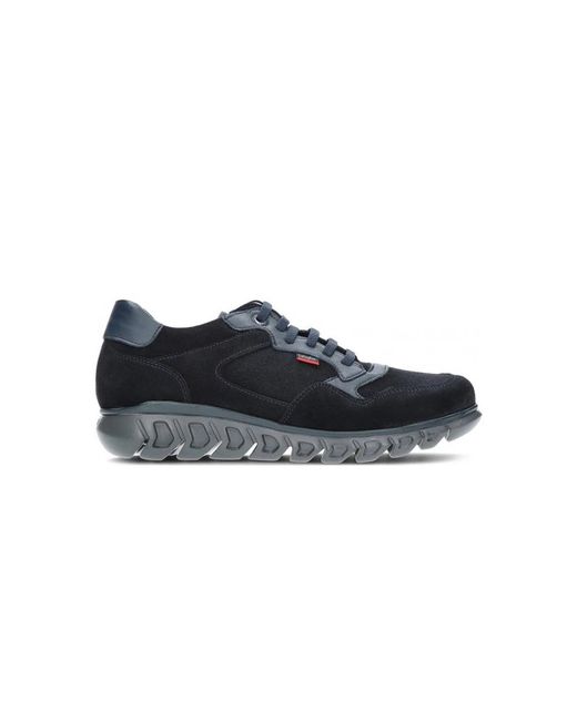 Callaghan Bequeme Leder- Und Wildleder-Sneaker in Blue für Herren