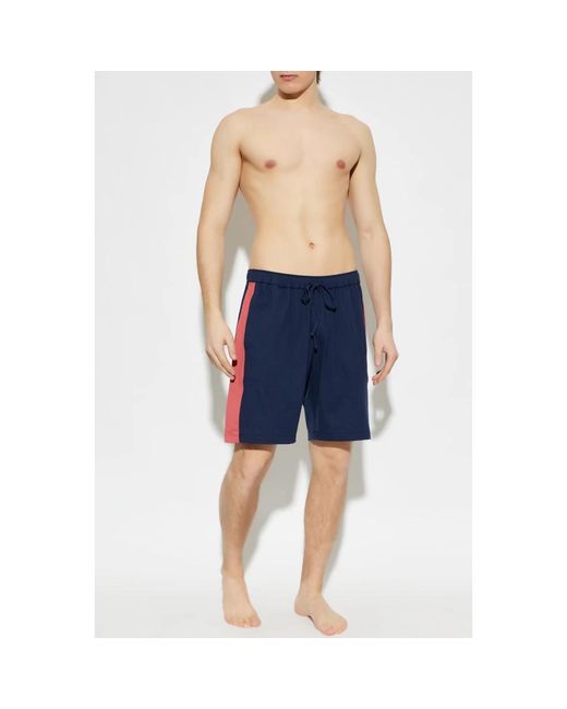 Hanro Cotton Shorts in het Blue voor heren