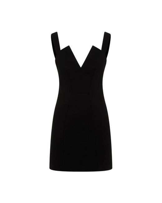 Givenchy Kleedjes ,Zwart ,Polyester V-Collar Mini Dress in het Black