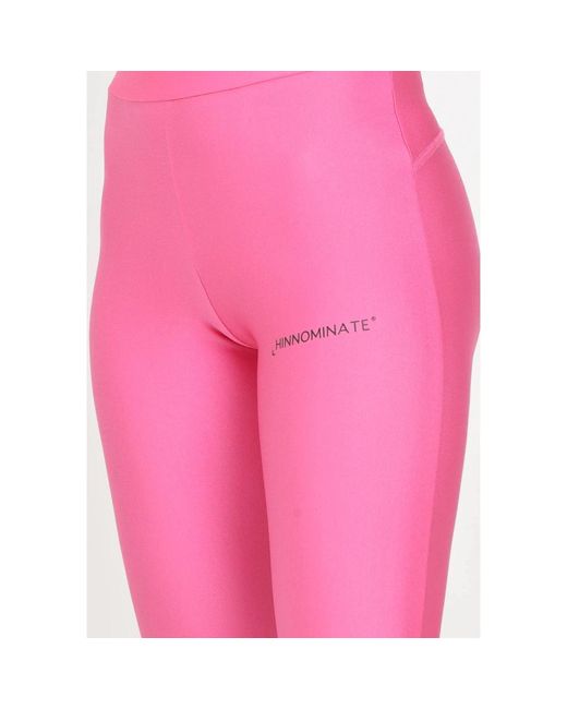hinnominate Pink Rosa lycra leggings mit einzigartigem muster