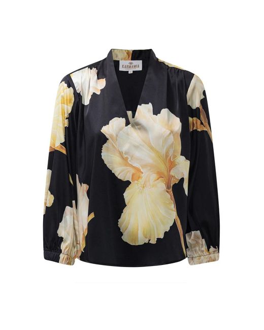 Karmamia Overhemden ,Veelkleurig ,Blouses in het Blue