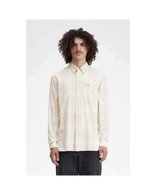Fred Perry White Casual Shirts for men