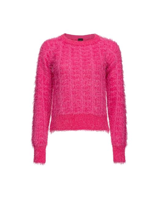 Pinko Pink Round-Neck Knitwear