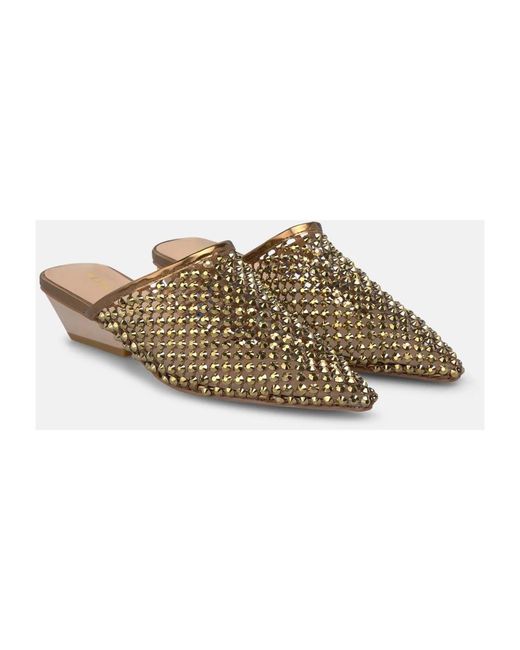 Alma En Pena. Brown Heeled Mules