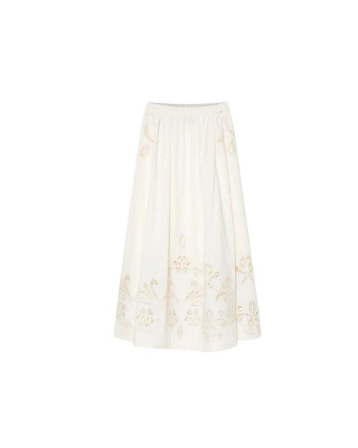 Forte_forte White Midi Skirts