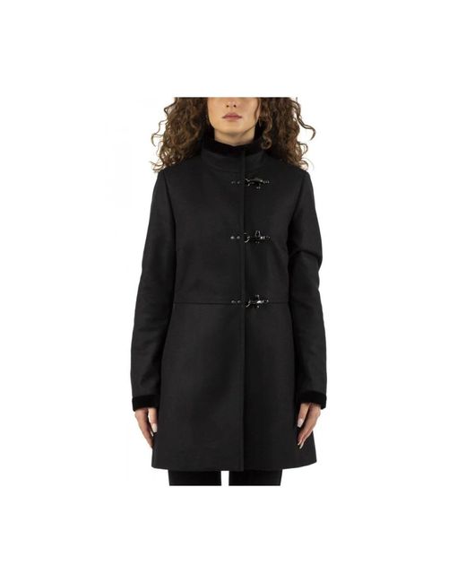 Fay Black Single-Breasted Coats