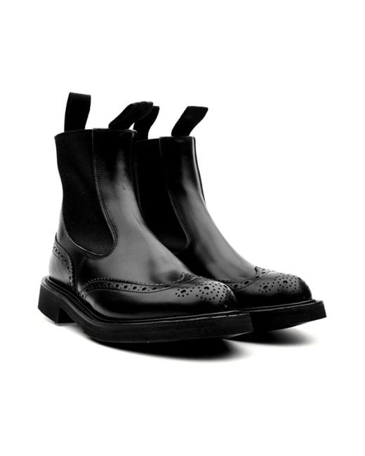 Tricker's Black Chelsea Boots for men