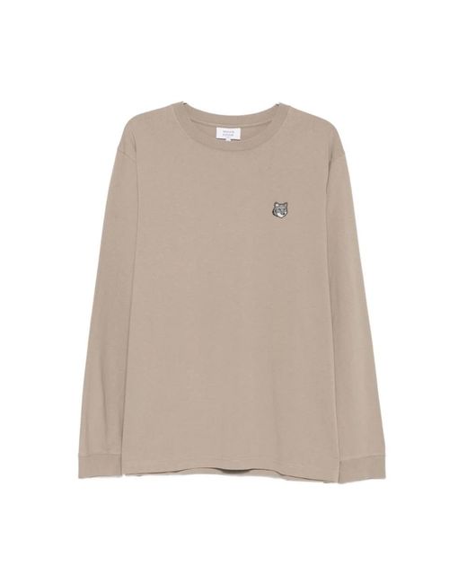 Maison Kitsuné Natural Long Sleeve T-Shirts for men
