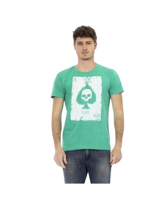 Trussardi Smaragd casual elegance kurzarm t-shirt in Green für Herren
