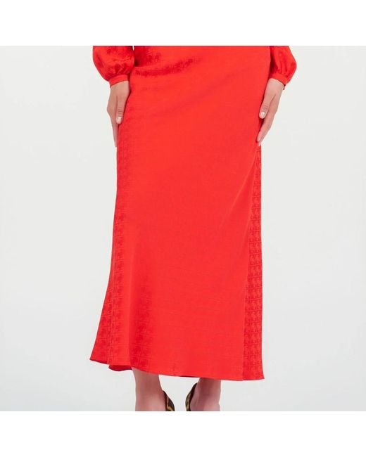 Roberto Cavalli Red Maxi Skirts