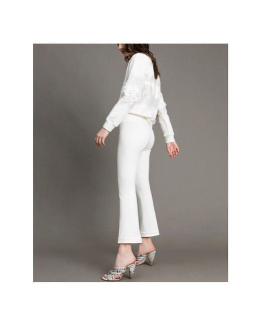 Twinset Gray Cropped Trousers