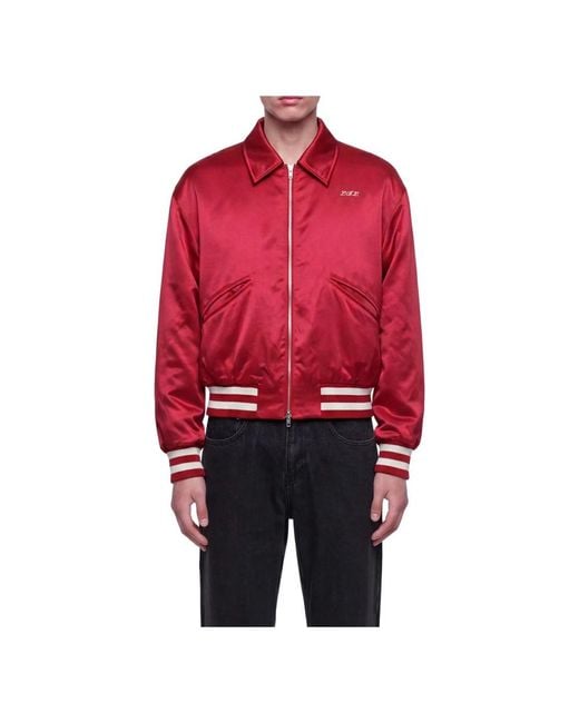 Second/Layer Red Bomber Jackets for men