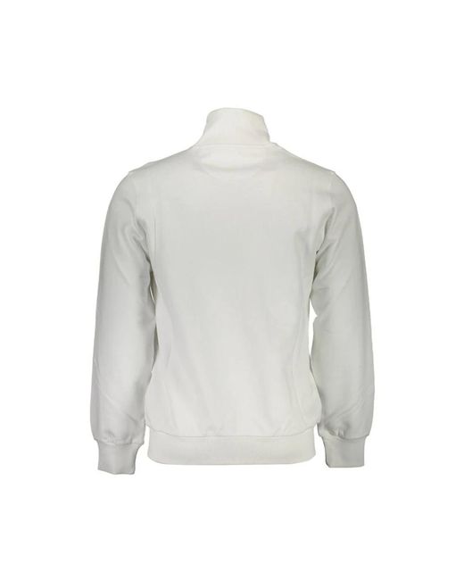 La Martina Hoodies & Sweatvesten ,Wit ,Katoen Sweatshirt Met Lange Mouwen in het Gray voor heren