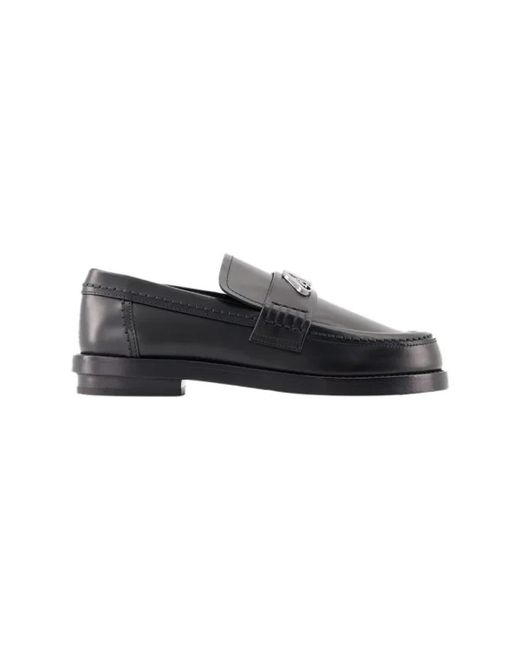 McQueen Black Leder flats