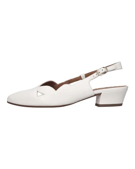 Chie Mihara White Rune Slingback Pump