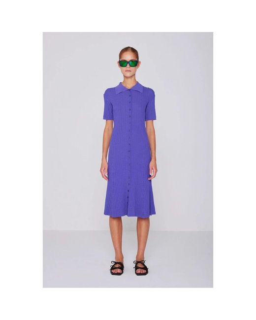 REMAIN Birger Christensen Purple Ella gestricktes midi-kleid