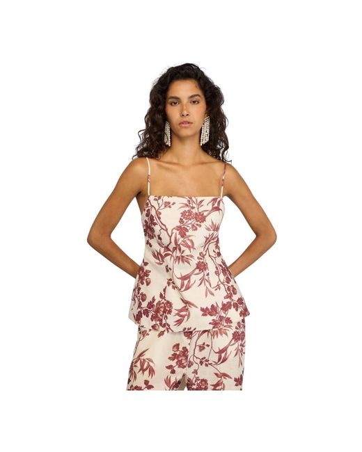 Semicouture Pink Sleeveless Tops