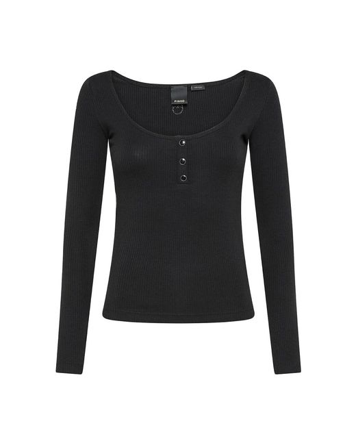 Colección de suéteres negros Pinko de color Black