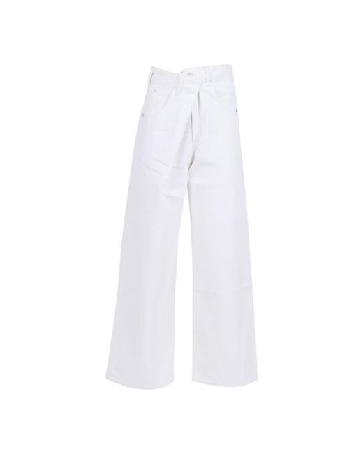 Agolde White Wide Jeans