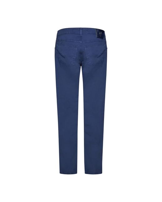 Hand Picked Blue Slim-Fit Trousers for men