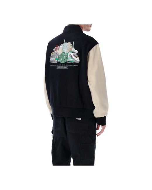 Huf Black Bomber Jackets for men