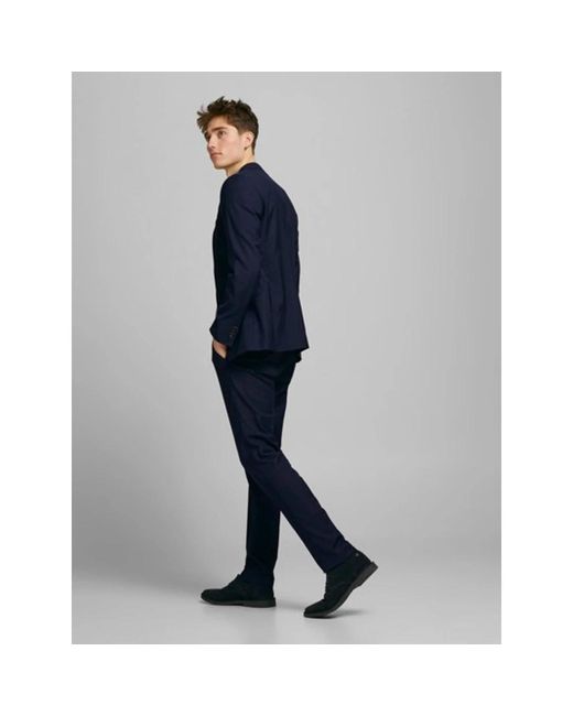Jack & Jones Blue Single Breasted Suits for men
