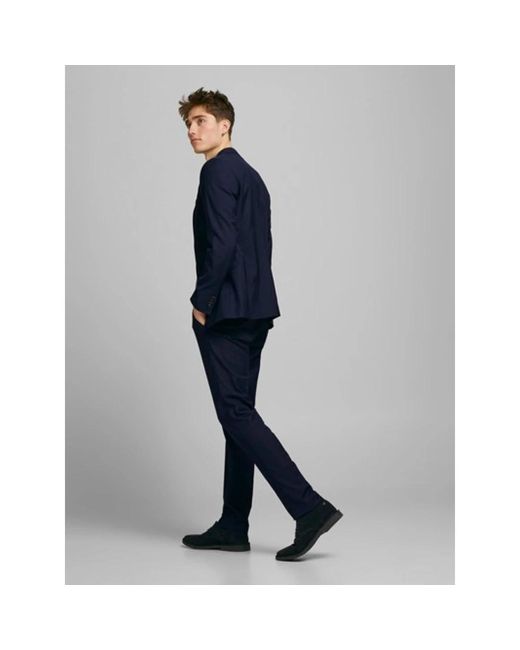 Jack & Jones Blue Single Breasted Suits for men