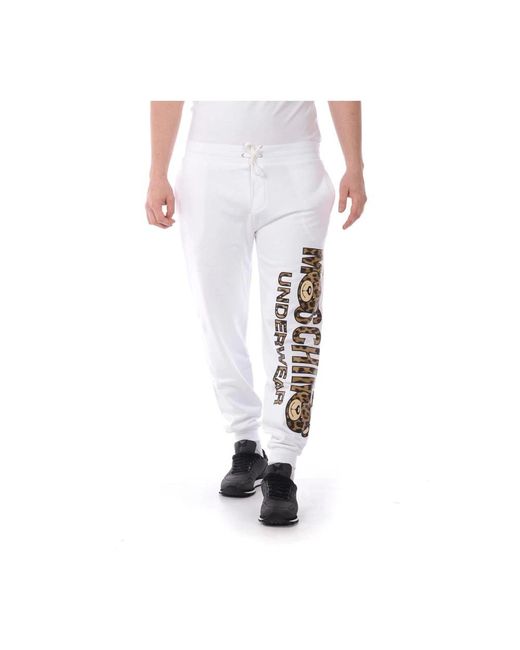 Moschino White Sweatpants for men