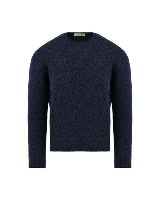 FILIPPO DE LAURENTIIS Rondgebreide Trui in het Blue voor heren