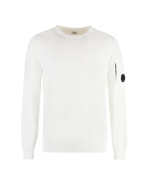 C P Company White Round-Neck Knitwear for men